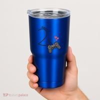 Funny Player 1 Player 2 Matching Gamer Couple Him Her Funny Gift Tumbler thumb 2