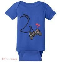 Funny Player 1 Player 2 Matching Gamer Couple Him Her Funny Gift Baby Bodysuit thumb 0