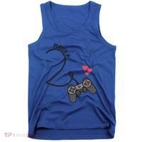 Funny Player 1 Player 2 Matching Gamer Couple Him Her Funny Gift Tank Top thumb 0
