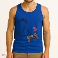 Funny Player 1 Player 2 Matching Gamer Couple Him Her Funny Gift Tank Top thumb 3