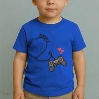 Funny Player 1 Player 2 Matching Gamer Couple Him Her Funny Gift Toddler T-Shirt thumb 2