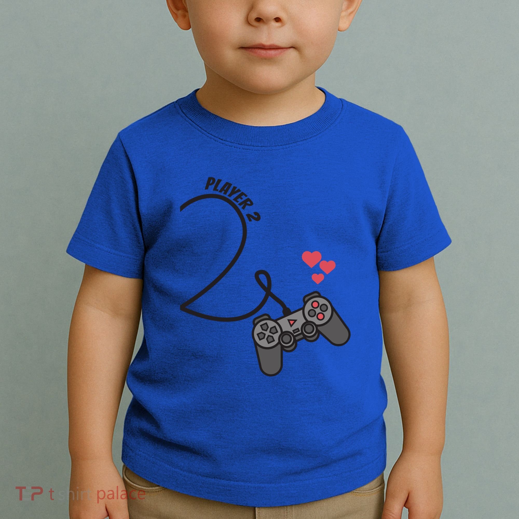 Funny Player 1 Player 2 Matching Gamer Couple Him Her Funny Gift Toddler T-Shirt