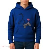 Funny Player 1 Player 2 Matching Gamer Couple Him Her Funny Gift Kids Hoodie thumb 4