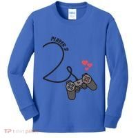 Funny Player 1 Player 2 Matching Gamer Couple Him Her Funny Gift Kids Long Sleeve Shirt thumb 0