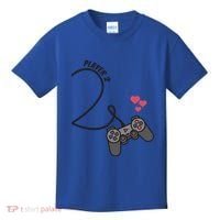 Funny Player 1 Player 2 Matching Gamer Couple Him Her Funny Gift Kids T-Shirt thumb 0