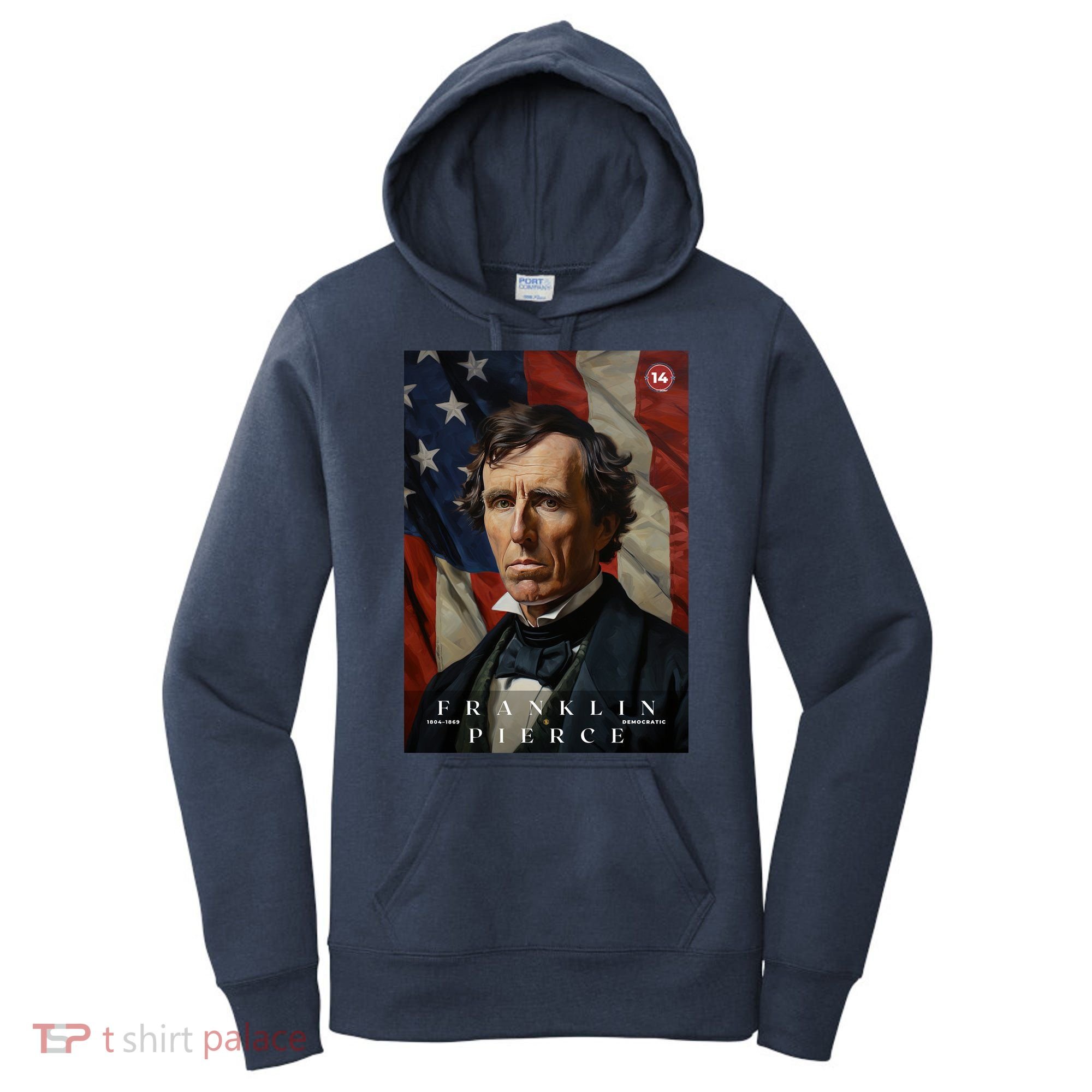 Franklin Pierce 14th President Of The United States Portrait Women's Hoodie
