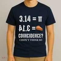 Funny Pi 314 = Pie Coincidence I Think Not Math Pun T-Shirt thumb 3