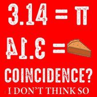 Funny Pi 314 = Pie Coincidence I Think Not Math Pun Santa Hat thumb 1