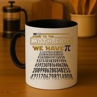 Funny Pi 3.14 Day Come To The Math Side We Have Pi Coffee Mug thumb 4