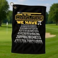 Funny Pi 3.14 Day Come To The Math Side We Have Pi Golf Towel thumb 1