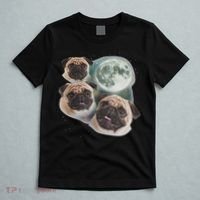 Funny Pug 3 Pug Moon Dog Lovers Three Space Canines T-Shirt thumb 5