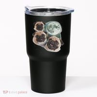 Funny Pug 3 Pug Moon Dog Lovers Three Space Canines Tumbler thumb 0