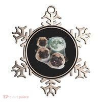 Funny Pug 3 Pug Moon Dog Lovers Three Space Canines Ornament thumb 0