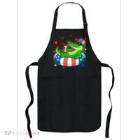 Funny Patriotic 4th Of July Alligator Crocodile Pool Float Tube Apron thumb 0