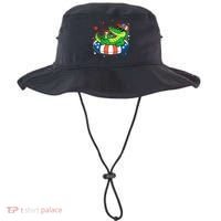 Funny Patriotic 4th Of July Alligator Crocodile Pool Float Tube Bucket Hat thumb 0
