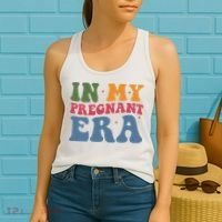 Funny Pregnancy Announcement In My Pregnant Era Pregnancy Women's Tank Top thumb 2