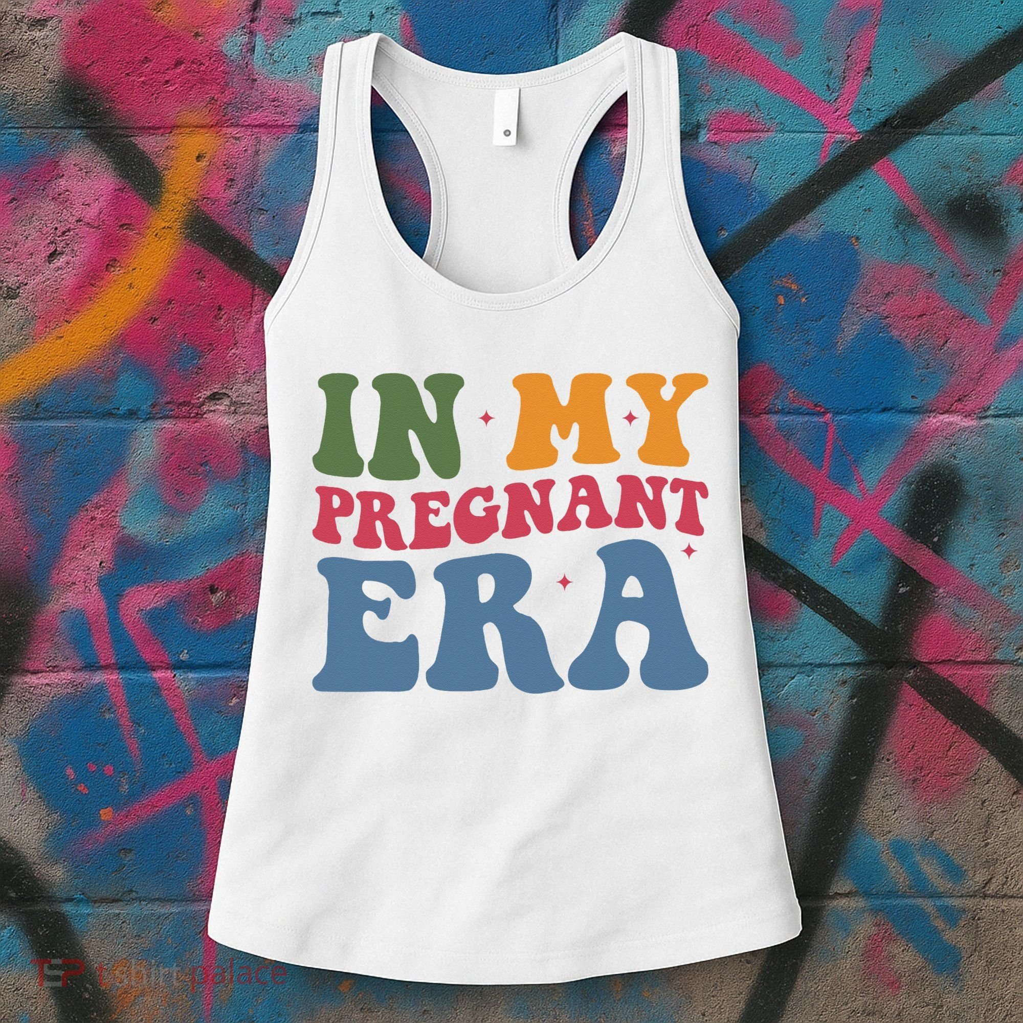 Funny Pregnancy Announcement In My Pregnant Era Pregnancy Women's Tank Top