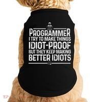 Funny Programmer Art Women Computer Coder Programming Doggie Tank thumb 0