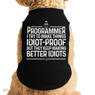 Funny Programmer Art Women Computer Coder Programming Doggie Tank