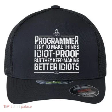 Funny Programmer Art Women Computer Coder Programming Flexfit Unipanel Trucker Cap