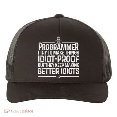Funny Programmer Art Women Computer Coder Programming Yupoong Adult 5-Panel Trucker Hat