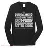 Funny Programmer Art Women Computer Coder Programming Long Sleeve Shirt
