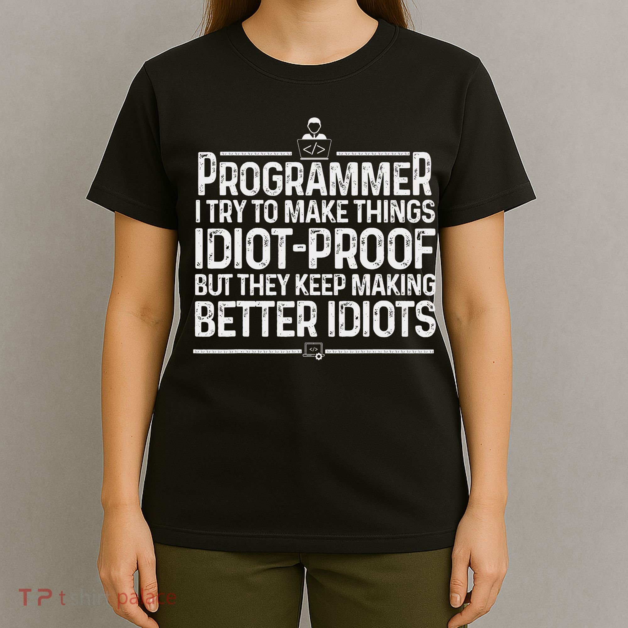 Funny Programmer Art Women Computer Coder Programming T-Shirt