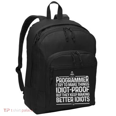 Funny Programmer Art Women Computer Coder Programming Port Authority Basic Backpack