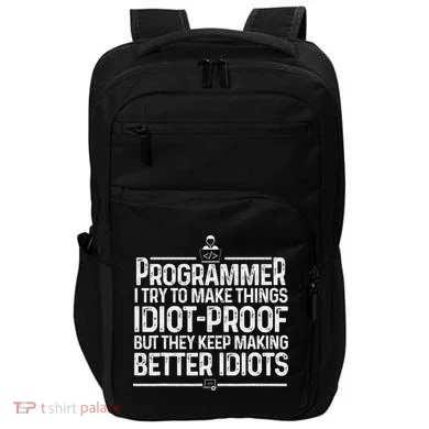 Funny Programmer Art Women Computer Coder Programming Impact Tech Backpack