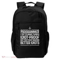 Funny Programmer Art Women Computer Coder Programming Backpack thumb 0