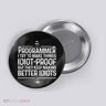 Funny Programmer Art Women Computer Coder Programming Button