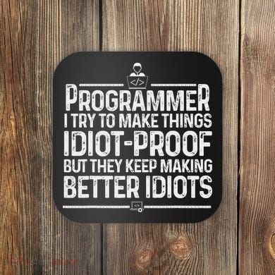 Funny Programmer Art Women Computer Coder Programming Coaster