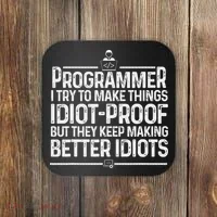 Funny Programmer Art Women Computer Coder Programming Coaster thumb 0