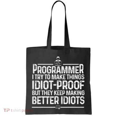 Funny Programmer Art Women Computer Coder Programming Tote Bag