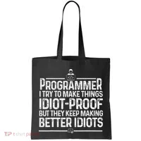 Funny Programmer Art Women Computer Coder Programming Tote Bag thumb 0