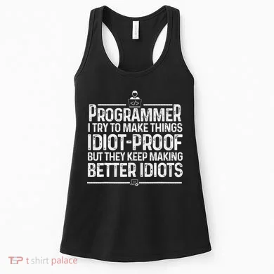 Funny Programmer Art Women Computer Coder Programming Women's Tank Top