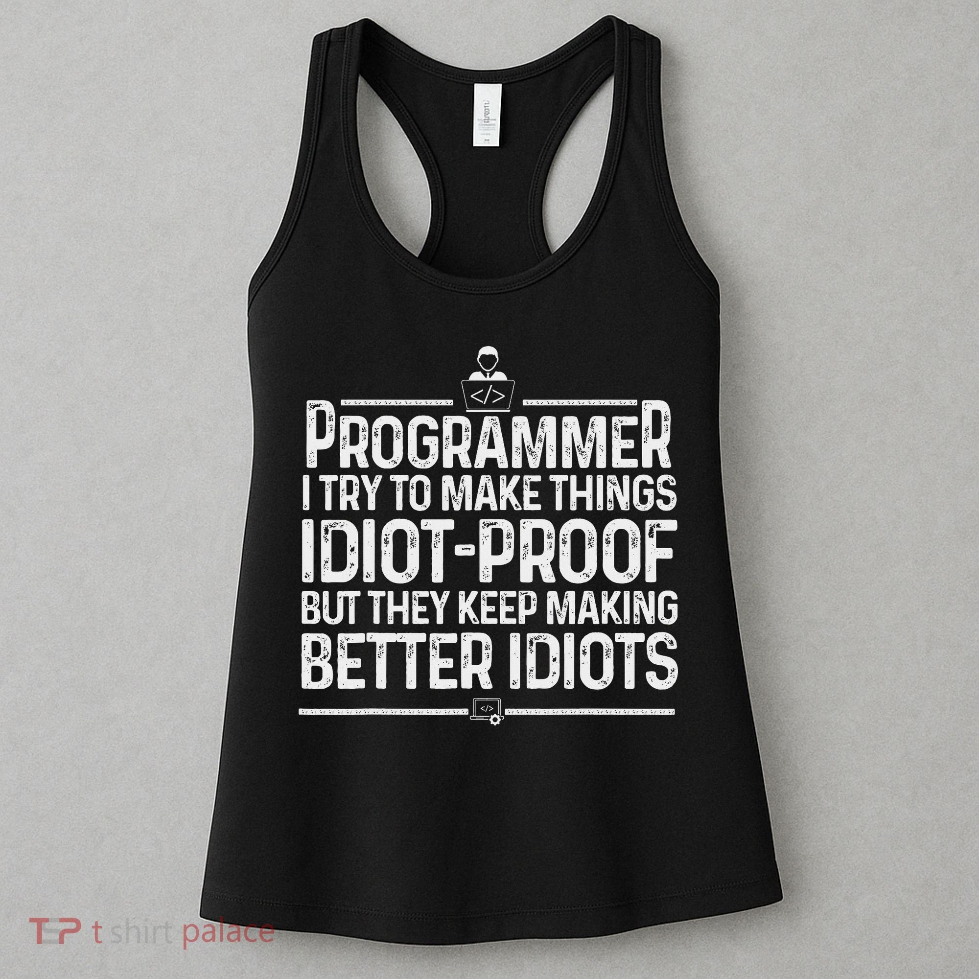 Funny Programmer Art Women Computer Coder Programming Women's Tank Top