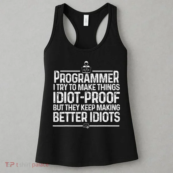 Funny Programmer Art Women Computer Coder Programming Women's Tank Top