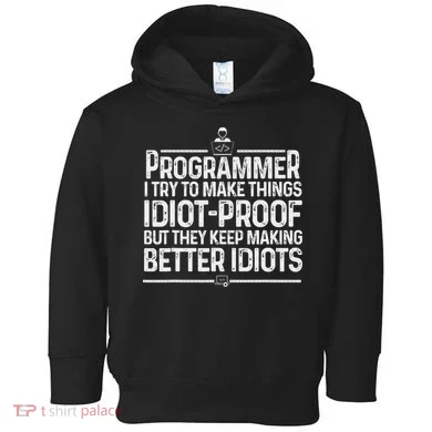 Funny Programmer Art Women Computer Coder Programming Toddler Hoodie
