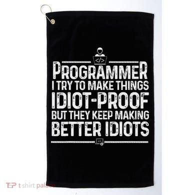 Funny Programmer Art Women Computer Coder Programming Golf Towel