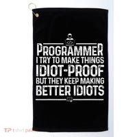 Funny Programmer Art Women Computer Coder Programming Golf Towel thumb 0