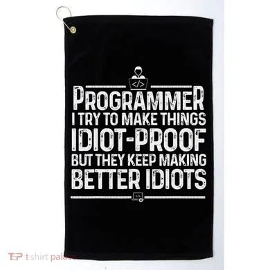 Funny Programmer Art Women Computer Coder Programming Golf Towel