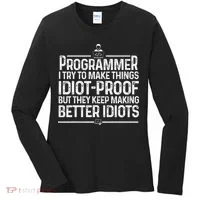 Funny Programmer Art Women Computer Coder Programming Women's Long Sleeve Shirt thumb 0