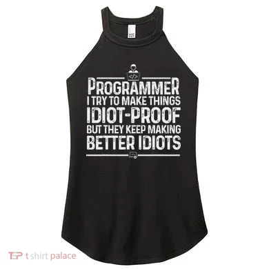 Funny Programmer Art Women Computer Coder Programming Women's Perfect Tri Rocker Tank
