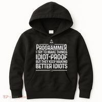 Funny Programmer Art Women Computer Coder Programming Kids Hoodie thumb 0