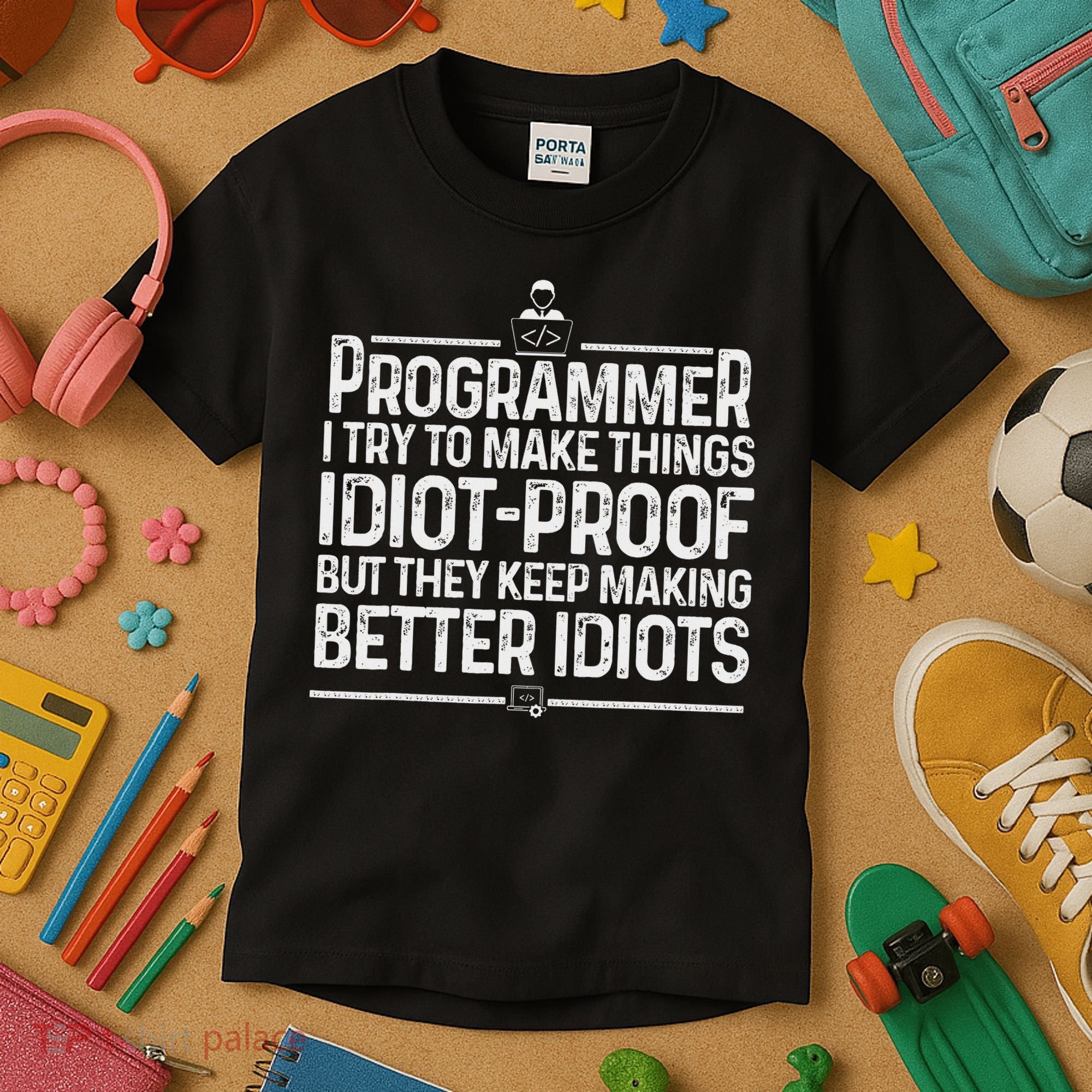 Funny Programmer Art Women Computer Coder Programming Kids T-Shirt