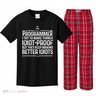 Funny Programmer Art Women Computer Coder Programming Kids Plaid Pajama Set