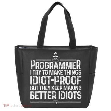 Funny Programmer Art Women Computer Coder Programming Tote Bag