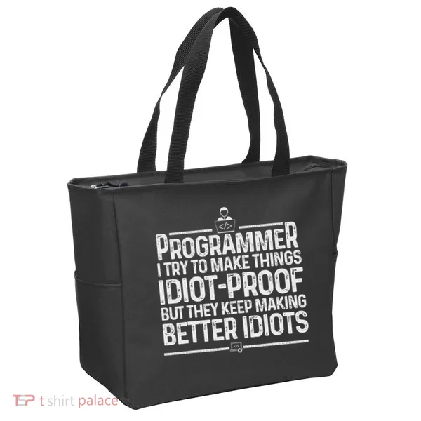 Funny Programmer Art Women Computer Coder Programming Tote Bag
