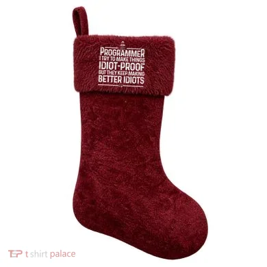 Funny Programmer Art Women Computer Coder Programming Christmas Stocking